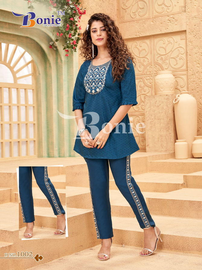 Bonie Vacation Designer Wear Wholesale Kurtis With Bottom Catalog